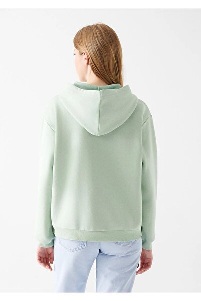 Mavi Kapüşonlu Yeşil Basic Sweatshirt 167299-34667