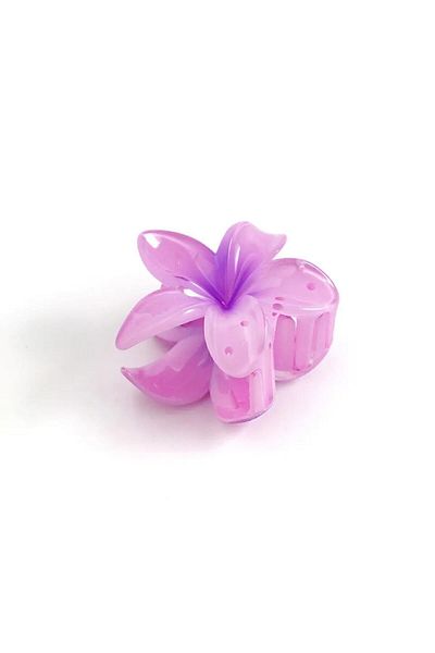 FELISHA Set de 4 cleme cu zăvor strălucitor flori de lotus galben, albastru, roz, violet