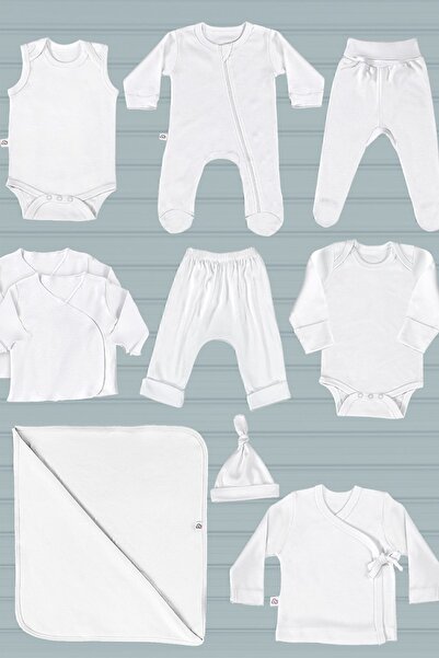 tinylamb 100% Organic Cotton Baby Set Hospital Released Newborn Set 10 Pieces - Snow Star