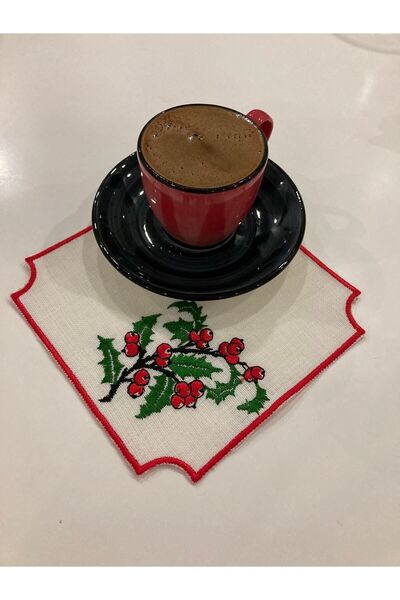 dogga design منديل كوكتيل بلون القهوة للعام الجديد - منديل بنمط الكوكينا