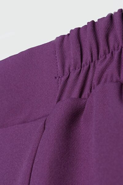 ALLDAY Dark Purple Pocket Elastic Waist Trousers