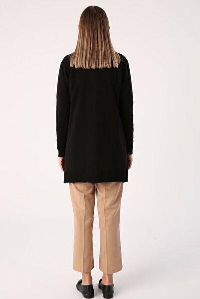 ALLDAY Black V-Neck Long Knitwear Cardigan