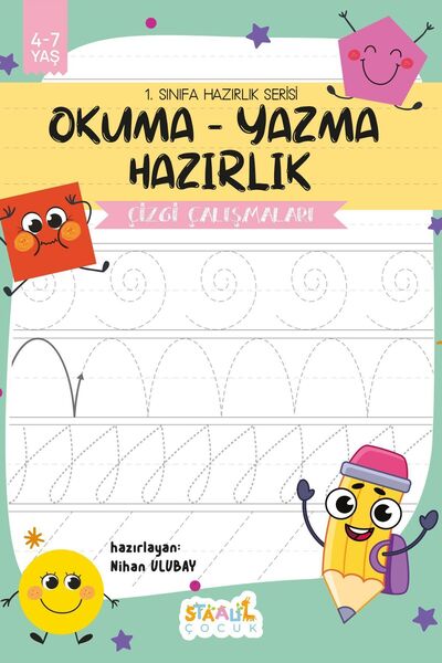 STAAU Çocuk 1. Sınıfa Hazırlık Serisi / Okuma - Yazma Hazırlık / Çizgi Çalışm...