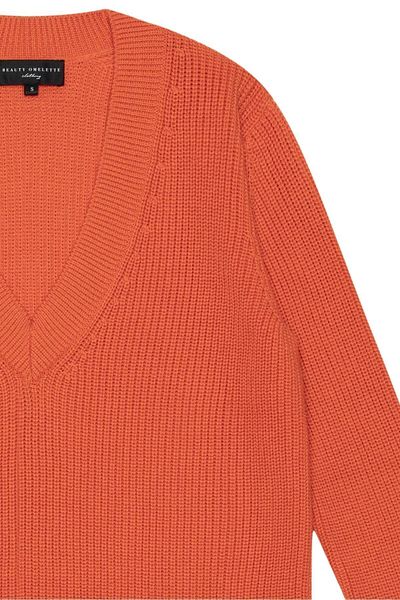 Beauty Omelette Mercerized V-Neck Sweater