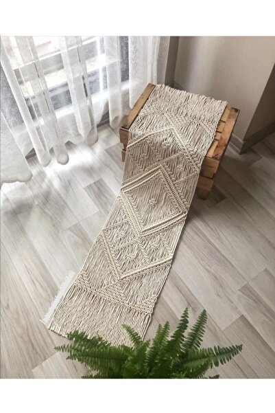 Foksan Deri Makrome Runner Masa Örtüsü