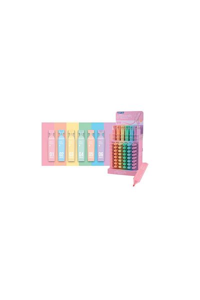 Gıpta Highlighter (Marking Pen) Macaron Pastel Assorted Colors F1566 (Stand 180 Li)