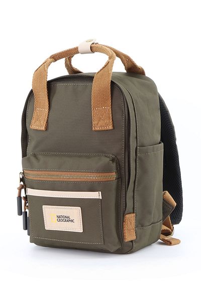 NATIONAL GEOGRAPHIC LEGEND Small Backpack Khaki, Durable WaterResistant Padded Laptop Casual Daypack