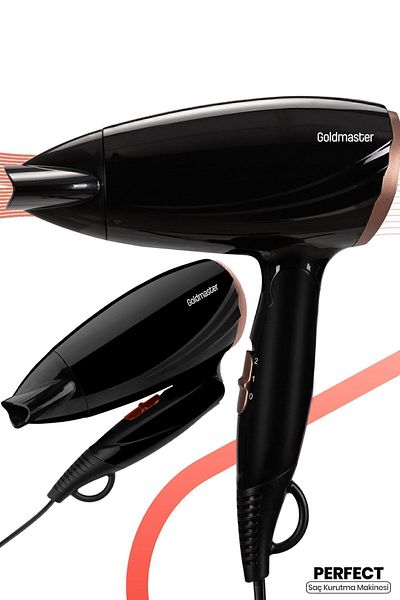 GOLDMASTER 1600 Watt DC Motor 2 Level Heat Adjustable Foldable Hair Dryer