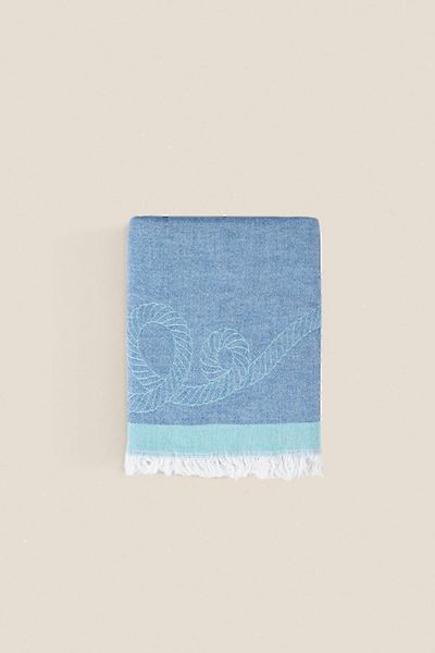 İrya Peshtemal albastru Seahorse - 100% bumbac, 90x170