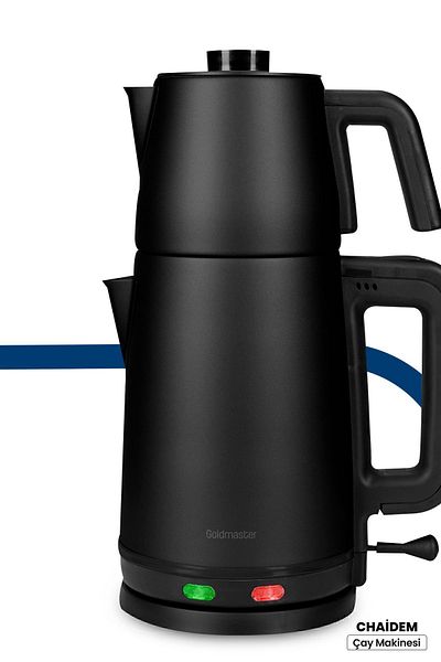 GOLDMASTER Chaidem Xl 2200 Watt Stainless Steel Sippy Steel Tea Maker And Kettle Black