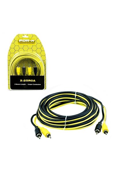 For-X X-25rca Oto Anfi Kablosu 2rca 2rca Kablo 5 Metre