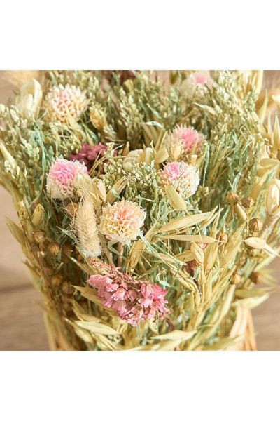 Home Box Miley Flower Arrangement in Bamboo Basket - 15 cm