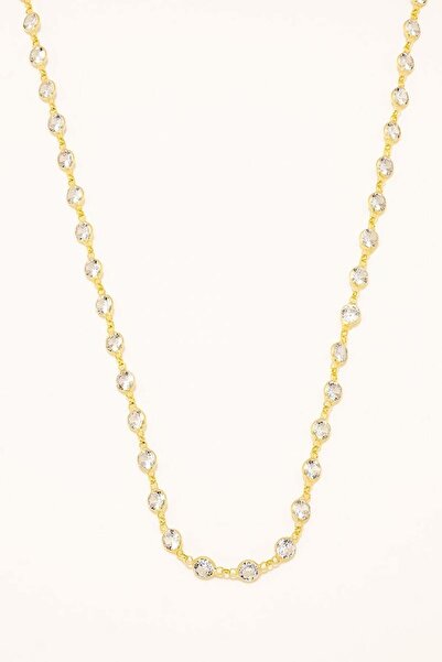 Marie Claire Yuvarlak Zirkon Taşlı Kolye Shine Koleksiyon