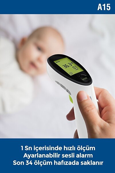 Nec A15 Alından Temassız Uzaktan Ateş Ölçer Yüksek Ateş Uyarılı