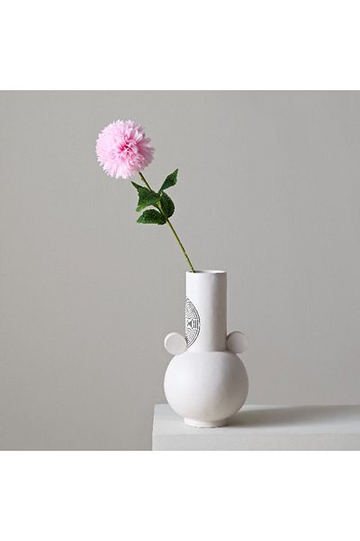 Home Box Floret Ball Mum Flower with Leaves - 62 cm