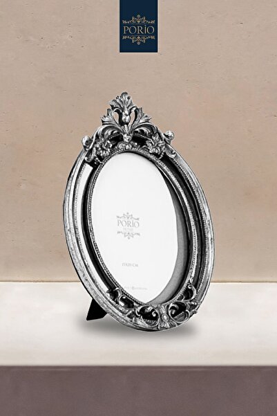 Porio Gümüş Taçlı Oval Çerçeve 15*20