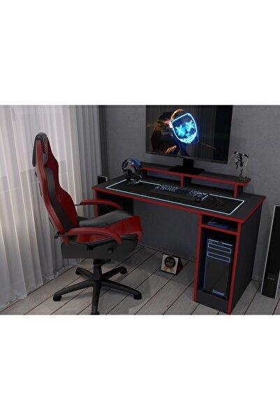 KONAK EV EŞYALARI Red Star Gaming 1.Kalite 100% MDF Bilgisayar Masası,Çalışma Masası,Oyuncu Masası,Gamer,MDF,
