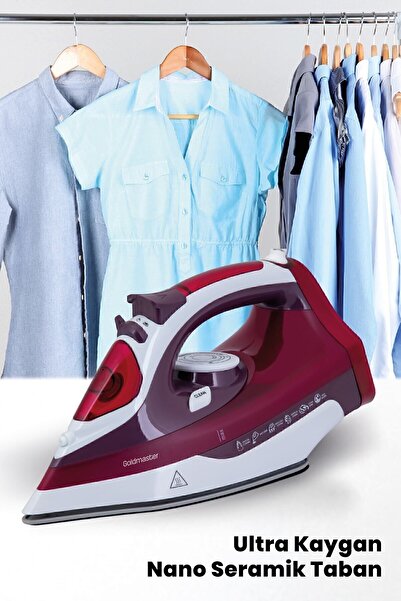 GOLDMASTER Maxipress Red 2200 Watt - Ceramic Soleplate 160 gr Iron