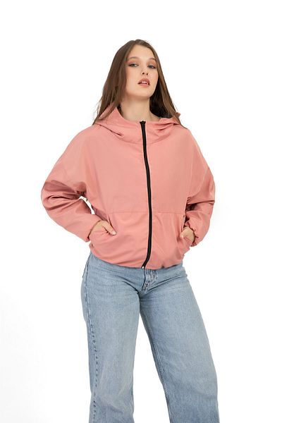 Montland Women's Powder Hooded Water and Windproof Pocket Lined Oversize Raincoat