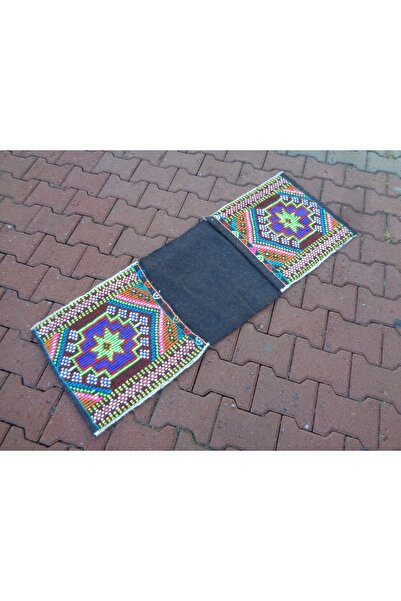 ŞAHMERDANOĞLU Şahmerdanoğlu 48x132 El Dokuma Kilim Heybe, Eşek Heybesi, Bisik...