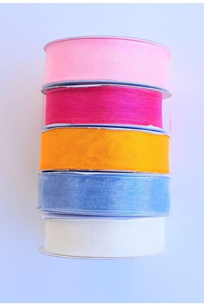 TıkTık AL Organize Kurdale Tül Kurdale 2 Cm En 5 Adet Farklı Renk Model3