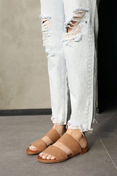 NILUFARR Mila Camel Жіночі тапочки з натуральної шкіри