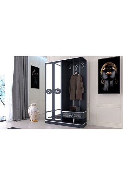 CaddeYıldız Kamer Antrasit 2 Kapılı Portmanto