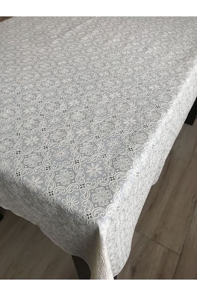 yukselhalimefrusat lace looking transparent covered tablecloth white