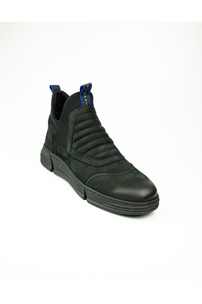 JAMES FRANCO Ανδρικά Μποτάκια - 5761 Μαύρο Δέρμα Nubuck