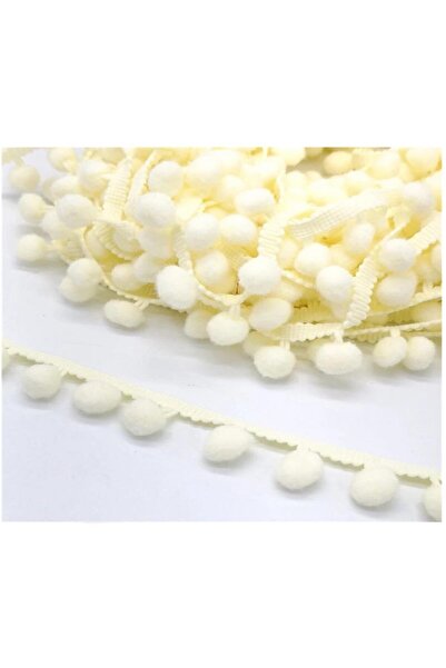Bia Krem Şerit Ponpon 5 Metre
