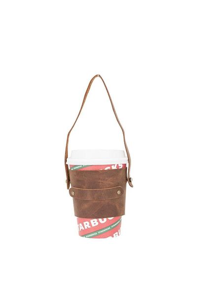 Bouletta Leather Cup/Mug Case - Tan