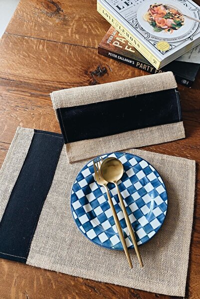 Arma House 2-комплект сучасного чорного джутового американського сервісу