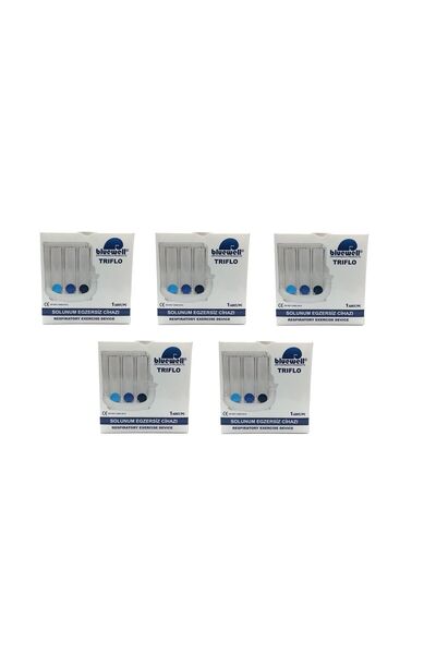 BLUEWELL Solunum Egzersiz Cihazı Triflo 3 Top 5 Adet