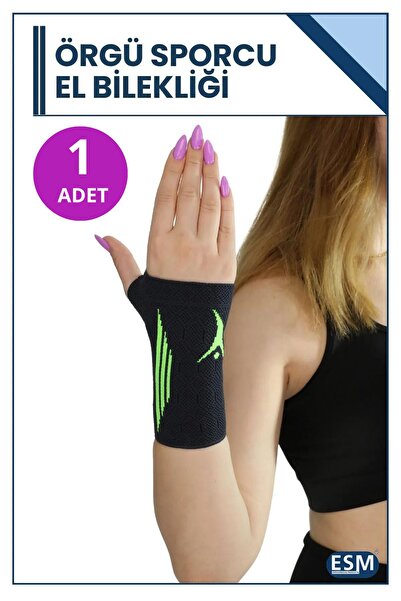 ESM Ortopedik Elastik Örme El Bilekliği Sporcu Bilek Koruyucu Koşu Fitness Sp...