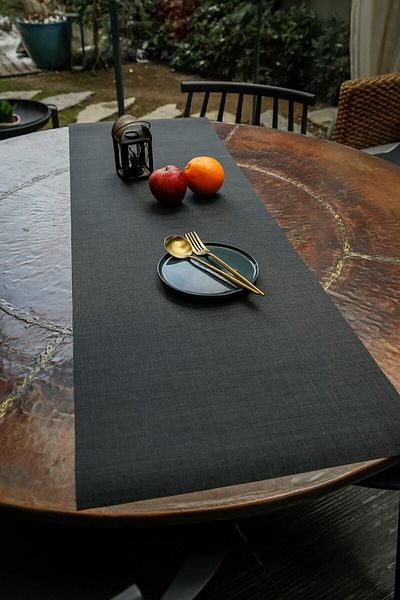 Arma House Runner modern negru tăiat cu laser - 40x140 cm