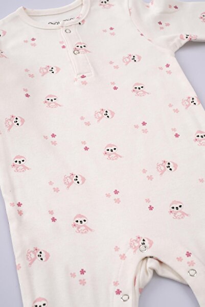 Boumini Baby Long Sleeve Snap Jumpsuit Pink Miskin