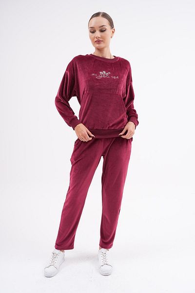 WestBound Σετ Γυναικεία Φόρμα Soft Velvet Printed - MÜRDÜM