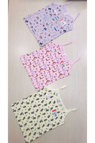 Ayans Pijama قميص داخلي بناتي من القطن الليكرا مكون من 6 قطع - حزام رفيع