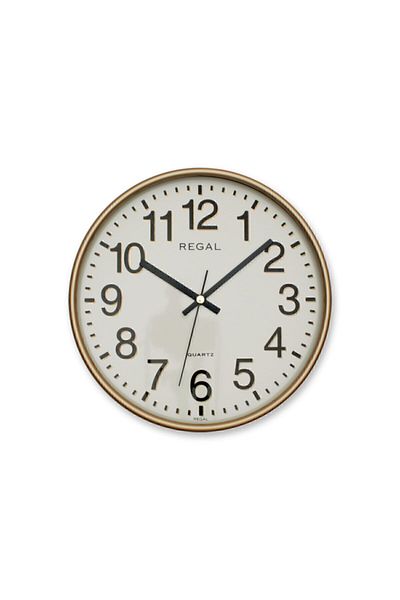 GULHANILE Regal 0252 GI Στρογγυλό 26 εκ. Επιχρυσωμένο Κρεμαστό. Ρολόι τοίχου