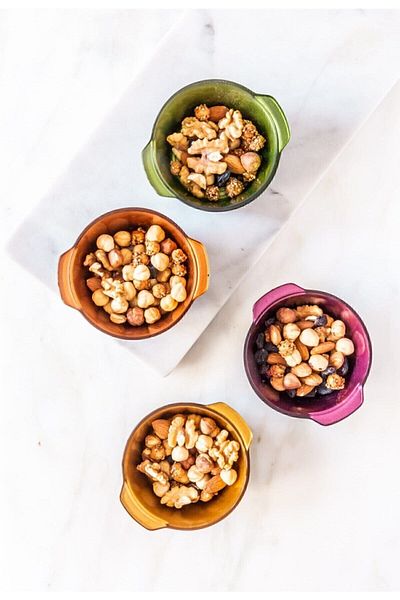 Arma House Set of 4 Colored Glass Round Snack Bowl & Breakfast Bowl