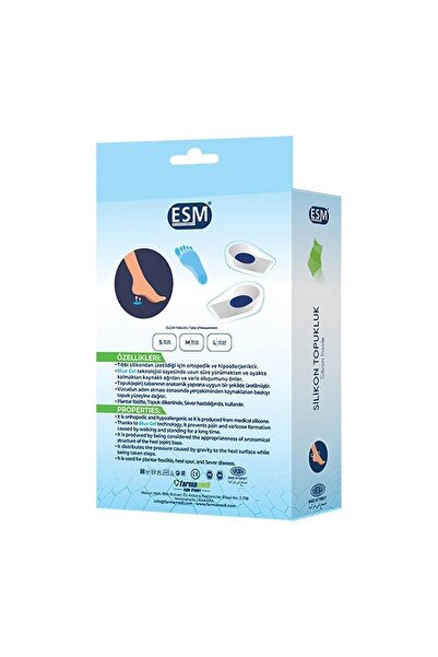 ESM Ortopedik Silikon Epin Topukluk Topuk Dikeni Tabanlık Topuk Ağrısı (39-42)