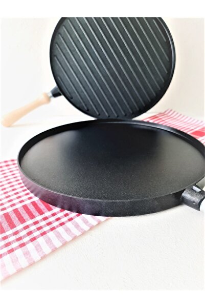 GULHANILE صينية خبز مسطحة وشواية من الجرانيت المصبوب على الوجهين