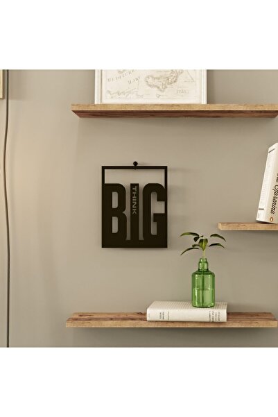 Yurudesign Lazer Cnc Kesim Metal Duvar Tablo Big Think 20*25 La9-b
