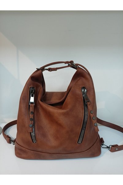 Kumru Çanta Tan Color Women's Shoulder and Backpack