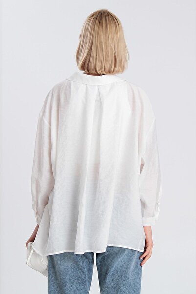 Fast Perry Vállon kívüli lenvászon oversize ing