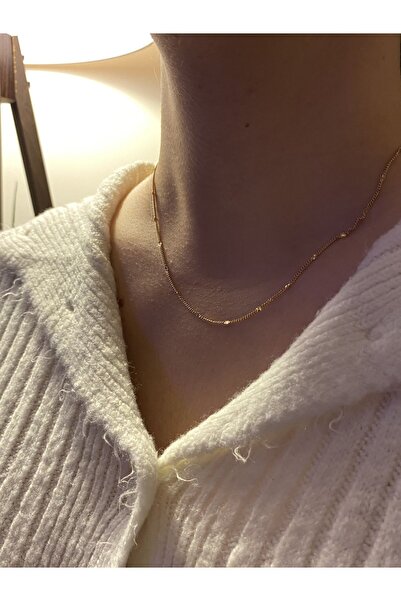 Freyja Aksesuar Ince Zincir Aynalı Kolye Xuping 18k Gold