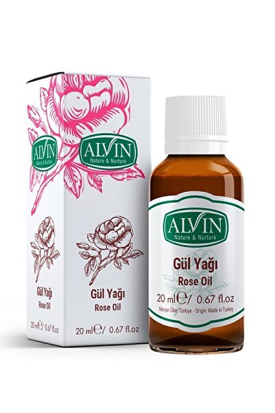 Alvin Gül Yağı (ROSE OİL), Doğal, Bitkisel Yağ, 20 ml