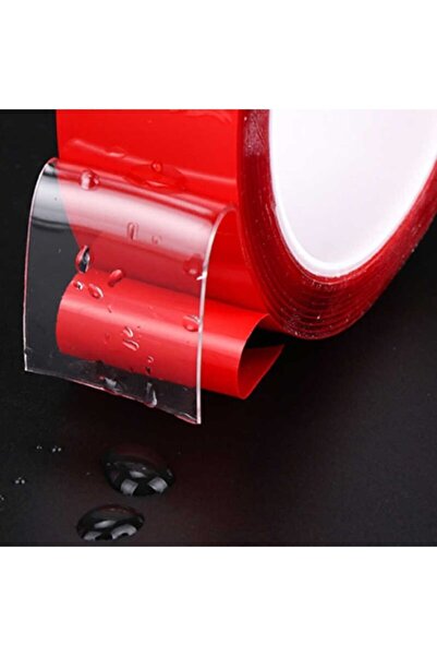 Leaders Süper Güçlü Çift Taraflı Akrilik Şeffaf Silikon Bant 20mm-5 Metre