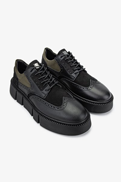 Valmenti Erkek Hakiki Deri Siyah Sneakers & Spor Ayakkabı