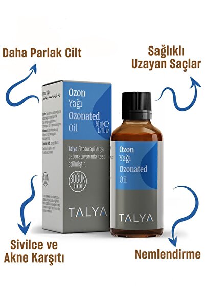 Talya Ozon Yağı (Ozonlanmış Zeytinyağı), Soğuk Sıkım, %100 Saf Ve Doğal, 50 ml